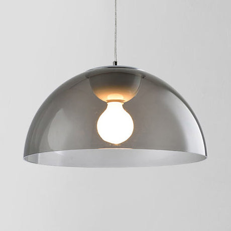 Nordic 1-Light Suspension Pendant With Acrylic Shade - Red/Black/White Dome Ceiling Light