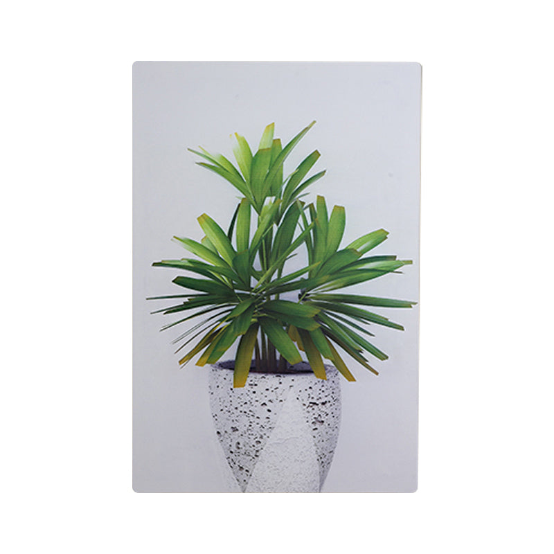 Leaf Pattern Led Wall Mural Lamp: Green & White Acrylic Lighting For Simplicity Style