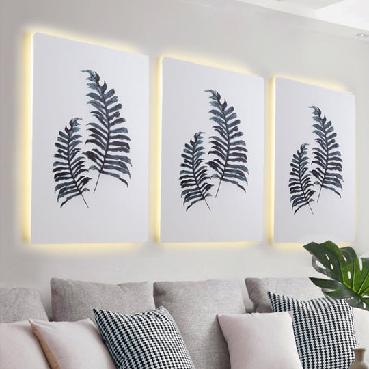 Nordic Style Banana Leaf Wall Lamp With Led Acrylic Fixture
