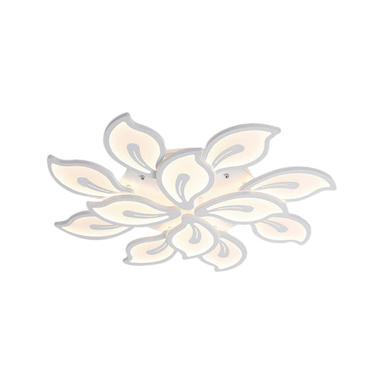 Modern Bauhinia Leaf Flush Light: Acrylic Led Ceiling Lamp For Living Room. Available In 3/5/9 -