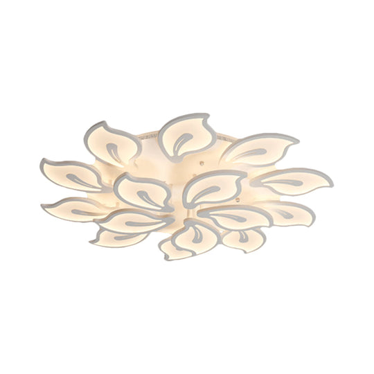 Modern Bauhinia Leaf Flush Light: Acrylic Led Ceiling Lamp For Living Room. Available In 3/5/9 -