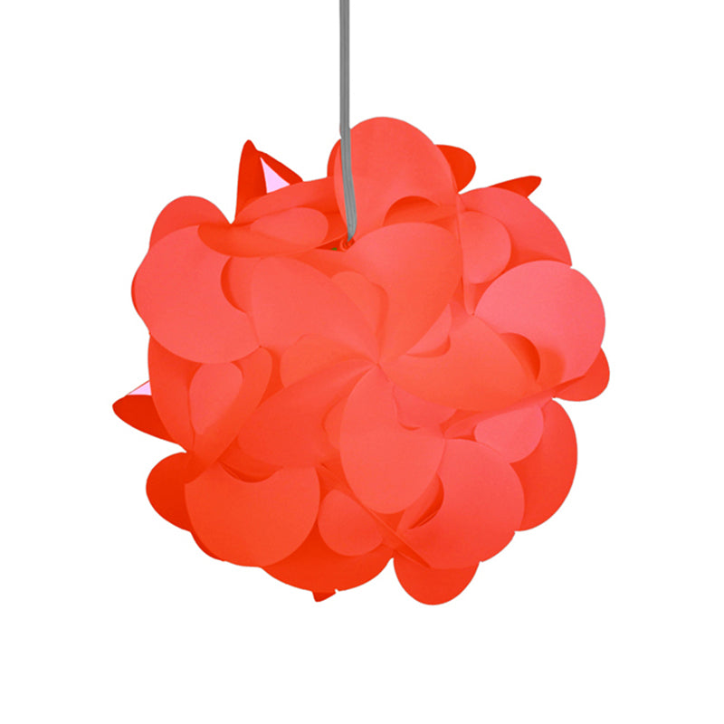 Modern Windmill Plastic Ceiling Pendant - Red/White 3 Sizes 1 Light Fixture