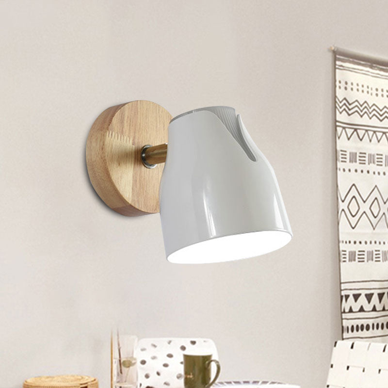 Modern Rotatable Wall Sconce Light With Metallic Bud Shade - Ideal For Kitchen And Cloth Shop