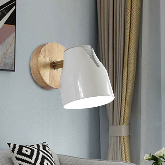 Modern Rotatable Wall Sconce Light With Metallic Bud Shade - Ideal For Kitchen And Cloth Shop