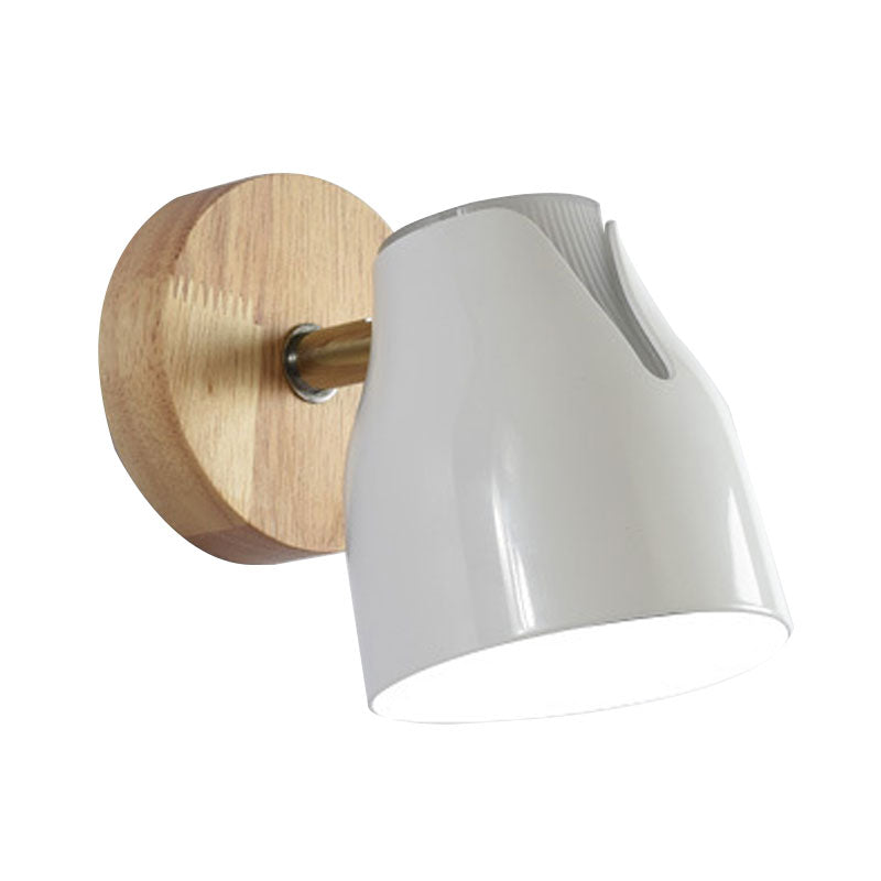 Modern Rotatable Wall Sconce Light With Metallic Bud Shade - Ideal For Kitchen And Cloth Shop