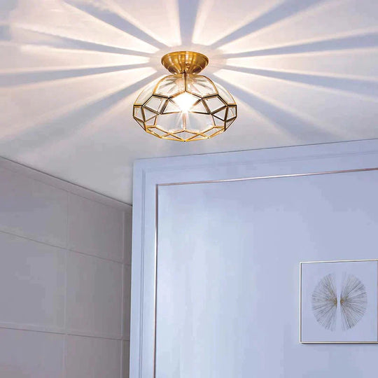 Modern Minimalist New Corridor Full Copper Ceiling