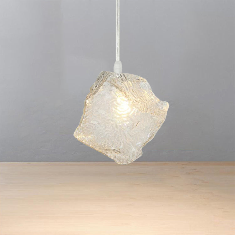 Contemporary Clear Glass Pendant Light With Led Available In 5/6/8 Lights Round/Linear Canopy