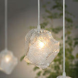 Contemporary Clear Glass Pendant Light With Led Available In 5/6/8 Lights Round/Linear Canopy