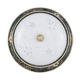 Veined Glass Led Flushmount With Bowl Shade In Black And Gold: Traditional Bedroom Lighting 3 Sizes