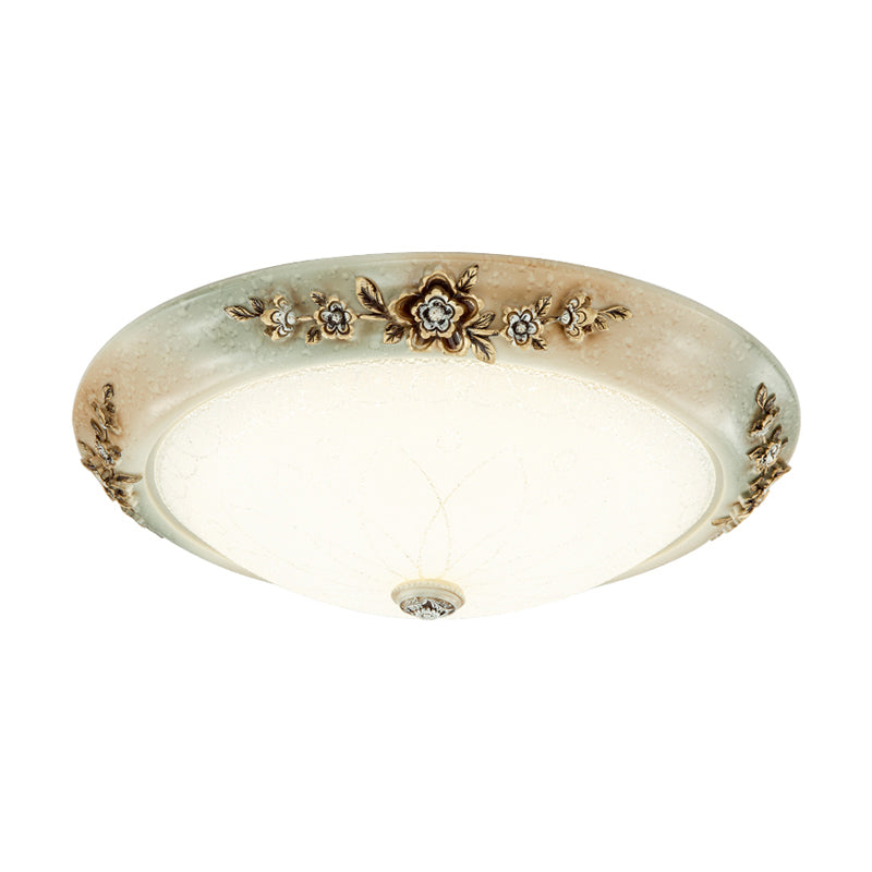 Traditional Led Dome Ceiling Light With Milky White Glass In 3 Sizes And 2 Temperatures -