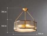 Modern Simple Bedroom Dining Room Light Copper Ceiling Lamp