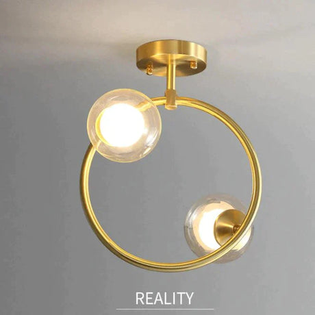 Nordic Corridor Balcony Copper Ceiling Lamp
