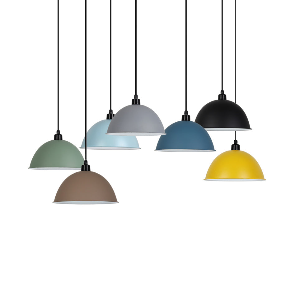 Nordic Gallery Café Aluminum Pendant Lamp: Stylish Bowl Hanging Light