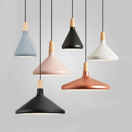 Nordic Aluminum Coolie Shade Suspension Pendant Light - 1 Head 7/10.5/15 Inch Wide Ideal For Office