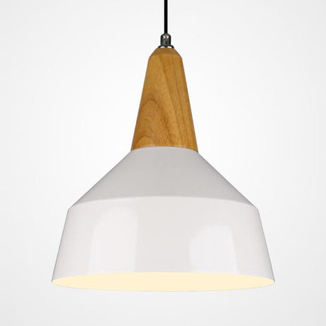 Stylish Nordic Pendant Light For Study Room - Aluminum & Wood Suspension White / 10