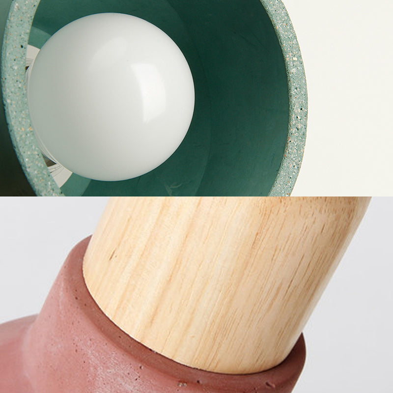 Nordic Style Cement Torch Pendant Lamp For Tea Station With Single Light