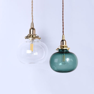 Stylish Oval Pendant Light In Brass With Glass Shade - Perfect For Cloth Shop