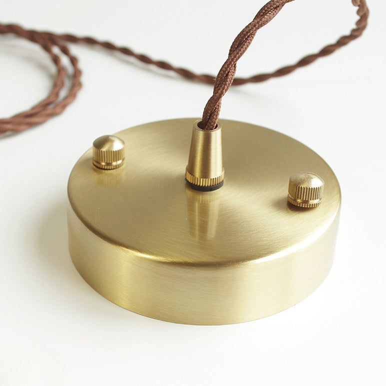 Stylish Oval Pendant Light In Brass With Glass Shade - Perfect For Cloth Shop