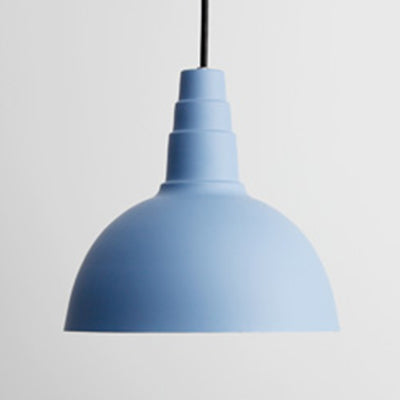 Nordic Style Bowl Hanging Light - Adjustable 1 Metal Pendant For Office And Study Room