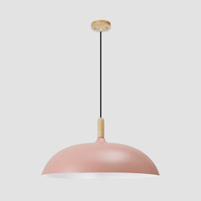 14/18 Nordic Aluminum Candy Colored Saucer Pendant Light - Ideal For Office Pink / 14