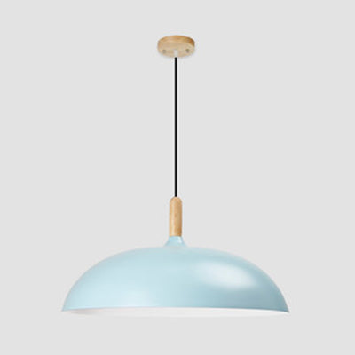 14/18 Nordic Aluminum Candy Colored Saucer Pendant Light - Ideal For Office Blue / 14