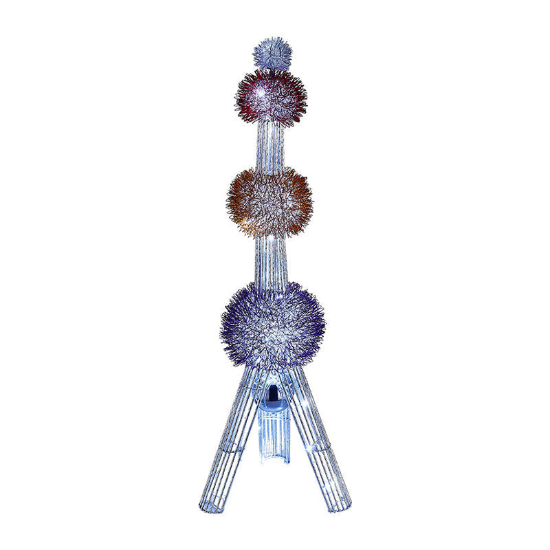 Colorful Led Tripod Floor Lamp - Decorative Aluminum Stand Blue/Purple/Yellow