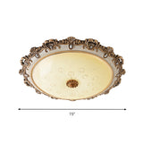 Traditional Glass Flush Dome Light In Warm/White Led - Various Sizes Available