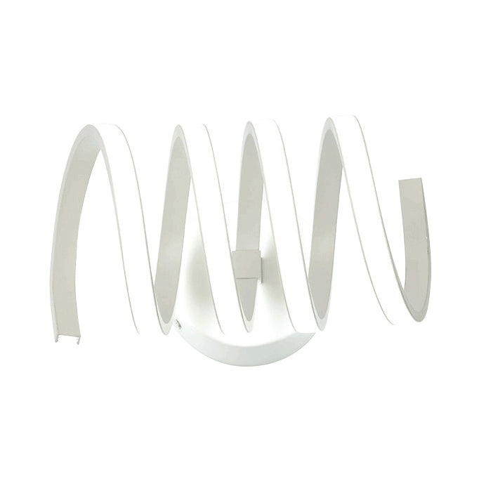 Spiral Acrylic Led Wall Sconce - Modern Single Light In Warm/White/Natural White / Four Rings