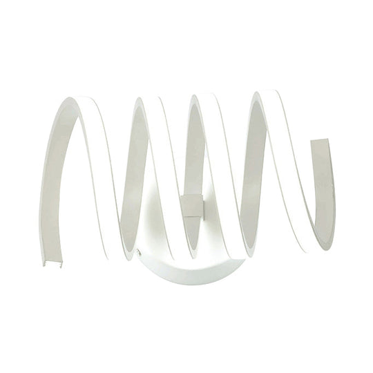 Spiral Acrylic Led Wall Sconce - Modern Single Light In Warm/White/Natural White / Four Rings
