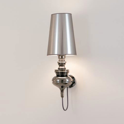 Contemporary Led Tapered Wall Sconce Light 6/8/10 Dia Fabric White/Black/Silver