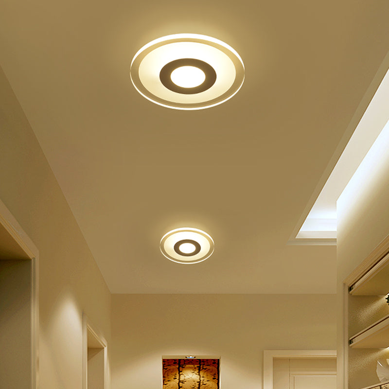 Modern Led Wall Sconce - Triangle/Round/Square Design Warm/White Light Acrylic Simplicity White /