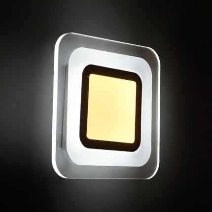 Modern Led Wall Sconce - Triangle/Round/Square Design Warm/White Light Acrylic Simplicity