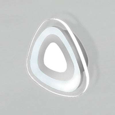 Modern Led Wall Sconce - Triangle/Round/Square Design Warm/White Light Acrylic Simplicity White /