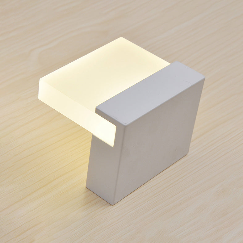 Minimalist Led Acrylic Slab Sconce Light - Warm/White Wall Lighting Solution