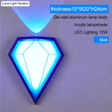 12W Outdoor Waterproof Ip65 Diamond Led Wall Light Porch Garden Lamps & Indoor Bedroom Living Room