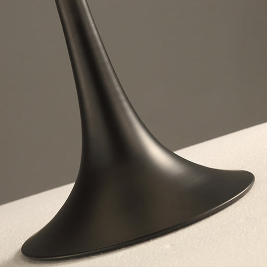 Modern Black/White Drum Shade Floor Lamp - 1-Light Aluminum Light 12/16 Width Ideal For Living Room