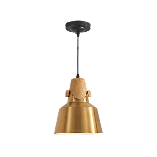 Modern Dome Metal Pendant Lighting - 1-Light Brass Hanging Lamp For Restaurant 8.5’/14’ Wide