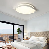 Leaf Shaped Ceiling Light - Contemporary Design Led Acrylic Flush Pendant White With Warm/White