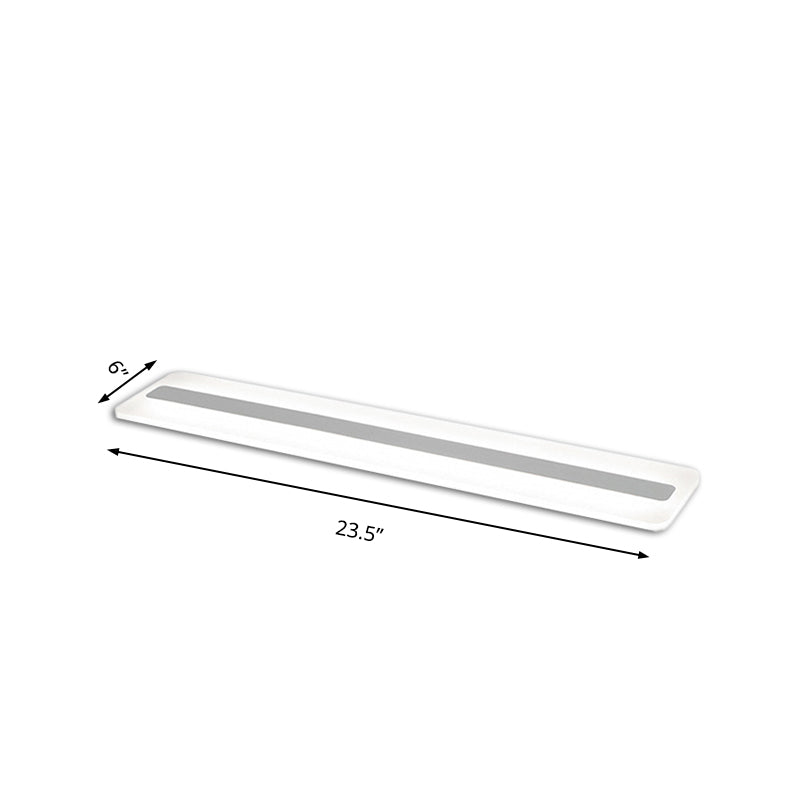 Wide Linear Led Modern Ceiling Light Fixture - 16’/23’/31.5’ Flushmount Reception Acrylic Warm/White