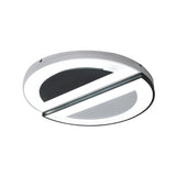 Modern Acrylic Flush Light Fixture With Led Ceiling Lighting - 18’/23.5’ Wide White Warm/White