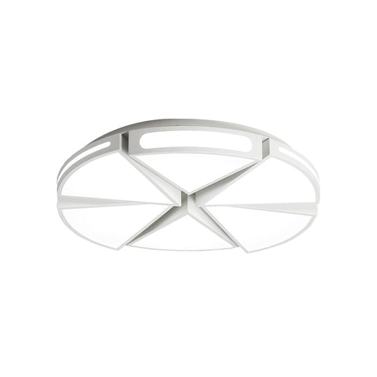 Minimalist Acrylic Triangle Flush Light With Warm/White Led White / 16’