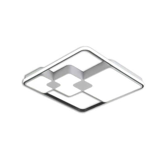 Nordic Style Acrylic Led Ceiling Light - Warm/White Lighting 18/23.5 Width