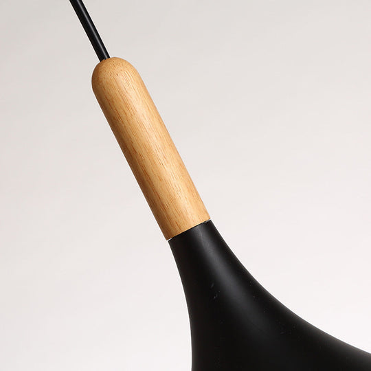 Metallic Dome Pendant Lamp - Simple Style 1 Head Black/White Ideal For Dining Rooms Available In