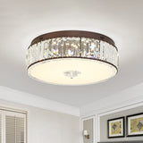 Contemporary Clear Crystal Led Flush Mount Ceiling Lamp - 19.5/23.5 Wide / 19.5