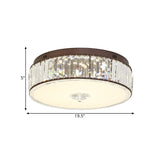 Contemporary Clear Crystal Led Flush Mount Ceiling Lamp - 19.5’/23.5’ Wide