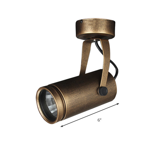 Antique Style Brass Ceiling Light Fixture - Metal Led Bedroom Semi-Flush Mount Adjustable 3’/5’