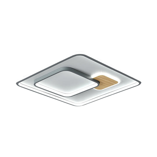 Modern Led Ceiling Light With Metal Shade In Warm/White - 16.5’/20.5’/35.5’ Sizes Available