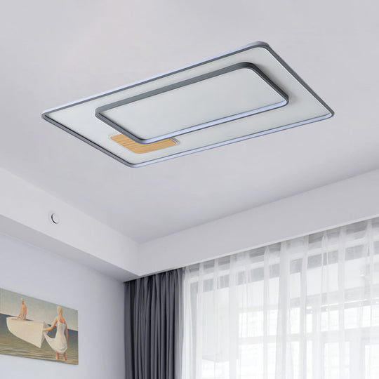 Modern Led Ceiling Light With Metal Shade In Warm/White - 16.5’/20.5’/35.5’ Sizes Available