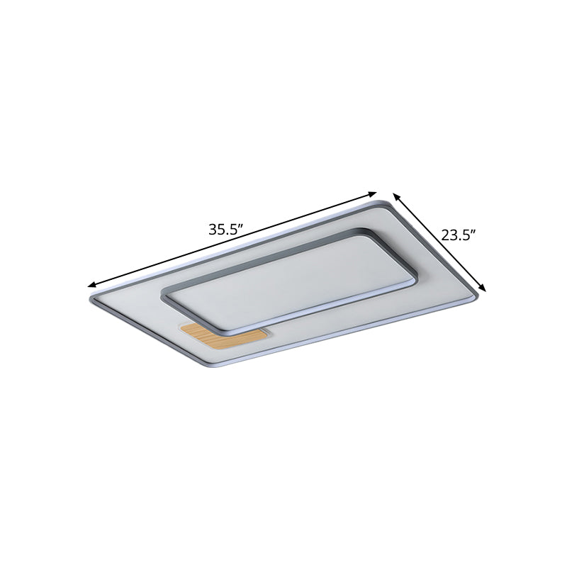 Modern Led Ceiling Light With Metal Shade In Warm/White - 16.5’/20.5’/35.5’ Sizes Available