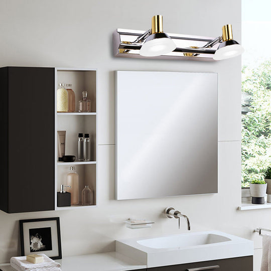 Modern Stainless Steel Wall Light With Acrylic Cone Shade - 2/3 Lights Warm/White Lighting 2 /